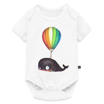 La baleine volante - Body à manches courtes Premium Bébé - blanc - Devant