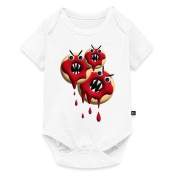 Drei Halloween Donuts sehr bissig. - Baby Premium Kurzarmbody - Weiß - Vorne
