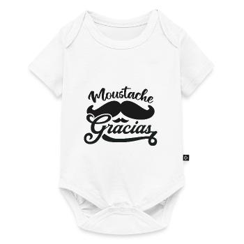 Moustache Gracias humour - Body à manches courtes Premium Bébé - blanc - Devant