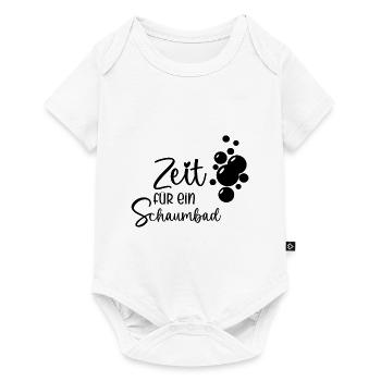 Zeit für ein Schaumbad - Baby Premium Kurzarmbody - Weiß - Vorne