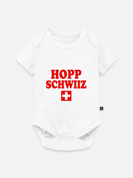 Hopp schwiiz - Baby Premium Kurzarmbody - Weiß