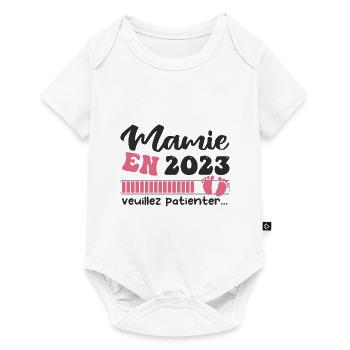 Mamie en 2023 | Cadeau future mamie 2023 Cadeau - Body à manches courtes Premium Bébé - blanc - Devant
