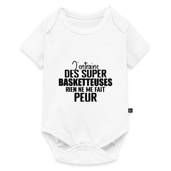 Entraineur Basketball Cadeau Coach Basketball - Body à manches courtes Premium Bébé - blanc - Devant