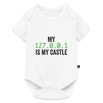 My 127.0.0.0.1 Is My Castle - Baby Premium short-sleeve bodysuit - white - Front