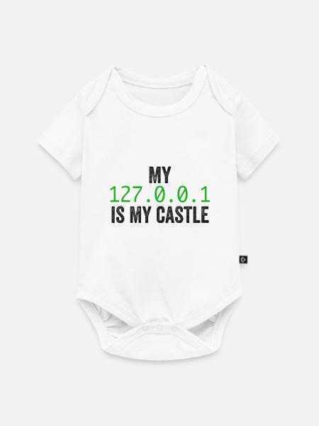 Mein 127.0.0.0.1 ist mein Schloss - Baby Premium Kurzarmbody - Weiß