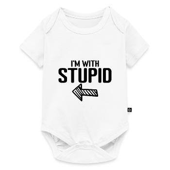 I'm With Stupid - Baby Premium short-sleeve bodysuit - white - Front