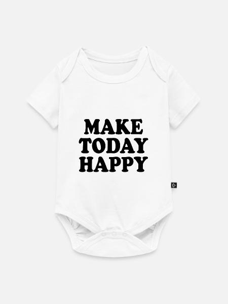 Make today happy - Baby Premium Kurzarmbody - Weiß