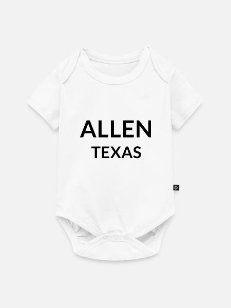 Allen Texas USA - Baby Premium Kurzarmbody - Weiß