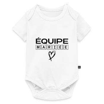 Équipe mariée - Body à manches courtes Premium Bébé - blanc - Devant