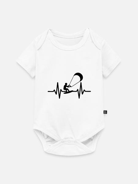 Kitesurf Herzschlag - Baby Premium Kurzarmbody - Weiß