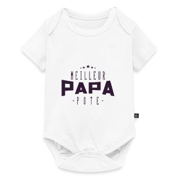 Meilleur Papa, Meilleur Pote | Fêtes des Pères - Body à manches courtes Premium Bébé - blanc - Devant