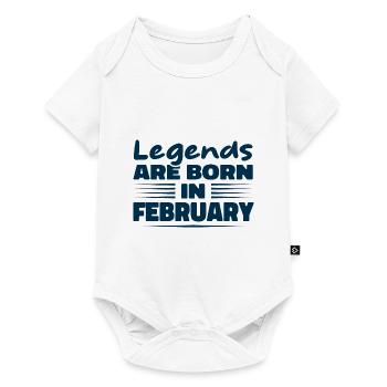 Legends are born in February - Baby Premium short-sleeve bodysuit - white - Front