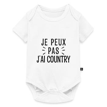 J'peux Pas J'ai Country - Body à manches courtes Premium Bébé - blanc - Devant