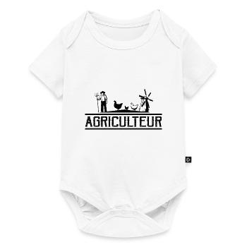 Agriculture / Agriculteur / Ferme / Paysan - Body à manches courtes Premium Bébé - blanc - Devant