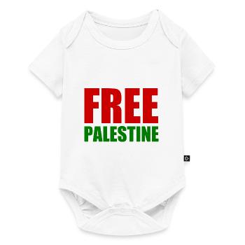 Free palestine - Body à manches courtes Premium Bébé - blanc - Devant
