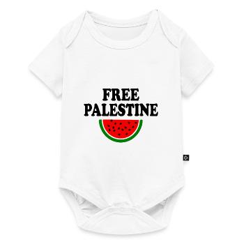 Free palestine - Body à manches courtes Premium Bébé - blanc - Devant