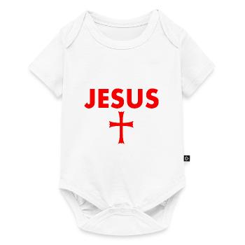 Jesus Cross - Baby Premium short-sleeve bodysuit - white - Front