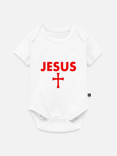 jesus kreuz - Baby Premium Kurzarmbody - Weiß