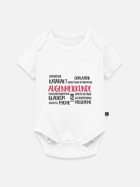 augenheilkunde - Baby Premium Kurzarmbody - Weiß