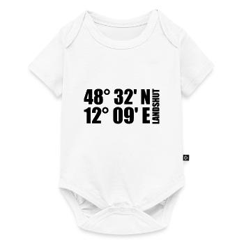 Landshut Koordinaten - Baby Premium Kurzarmbody - Weiß - Vorne