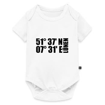 Lünen Koordinaten - Baby Premium Kurzarmbody - Weiß - Vorne