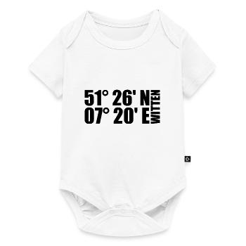 Witten Koordinaten - Baby Premium Kurzarmbody - Weiß - Vorne