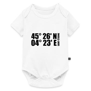 Coordonnées de Saint-Étienne - Body à manches courtes Premium Bébé - blanc - Devant