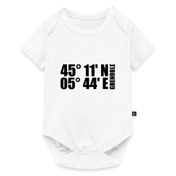 Grenoble Koordinaten - Baby Premium Kurzarmbody - Weiß - Vorne
