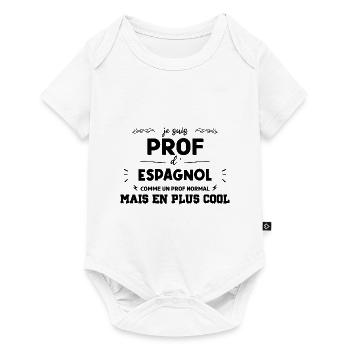 Définition Enseignant Espagnol - Body à manches courtes Premium Bébé - blanc - Devant