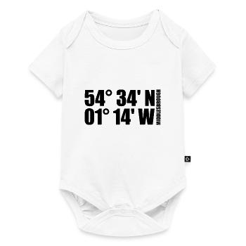 Middlesbrough Koordinaten - Baby Premium Kurzarmbody - Weiß - Vorne
