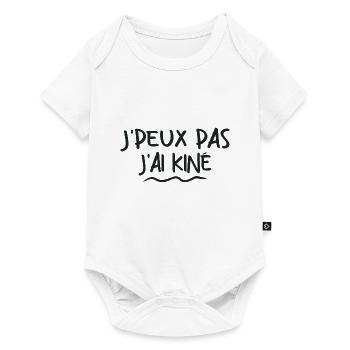 Je peux pas j'ai kiné | J'peux pas j'ai kiné - Body à manches courtes Premium Bébé - blanc - Devant