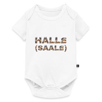 Halle (Saale) Hund - Baby Premium Kurzarmbody - Weiß - Vorne