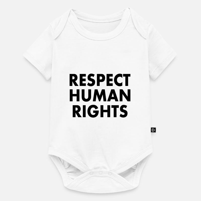 Respect human rights - Baby Premium Kurzarmbody - Weiß