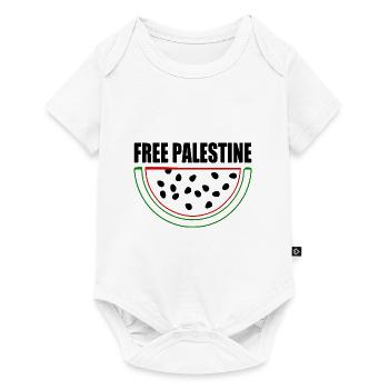 Free palestine Melon pastèque - Body à manches courtes Premium Bébé - blanc - Devant