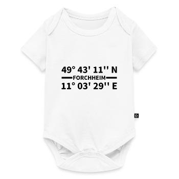 Forchheim Koordinaten - Baby Premium Kurzarmbody - Weiß - Vorne