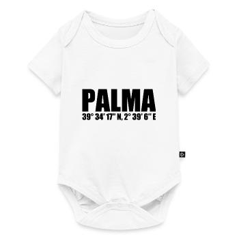 Palma Koordinaten - Baby Premium Kurzarmbody - Weiß - Vorne
