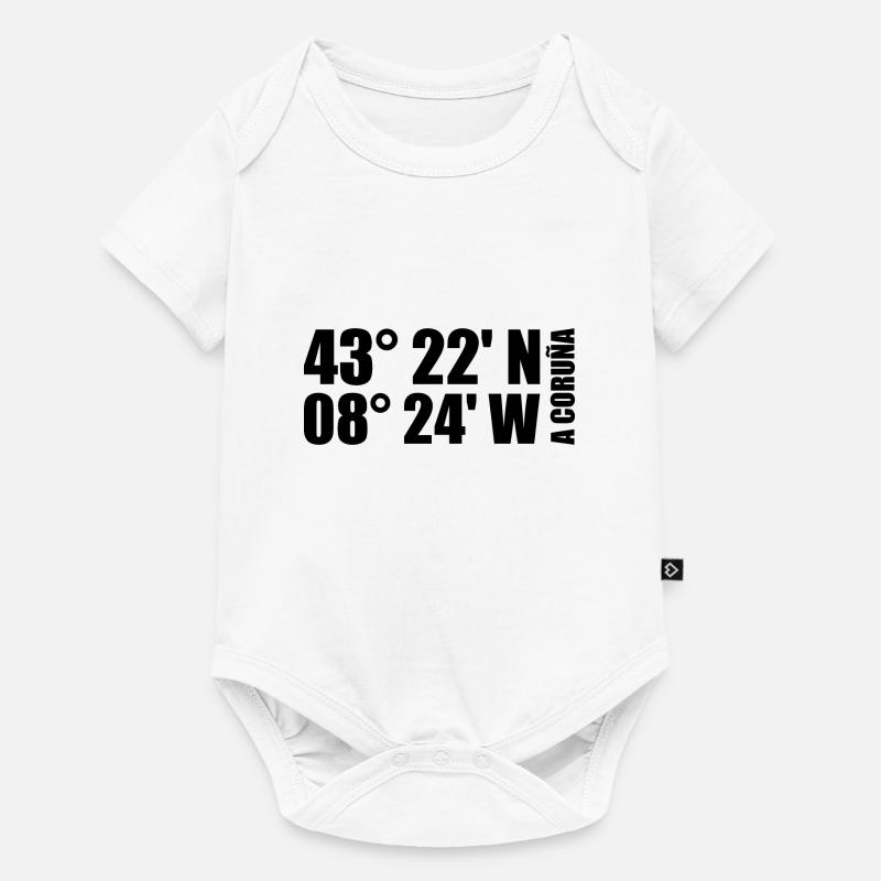 Coordonnées de La Corogne - Body à manches courtes Premium Bébé - blanc