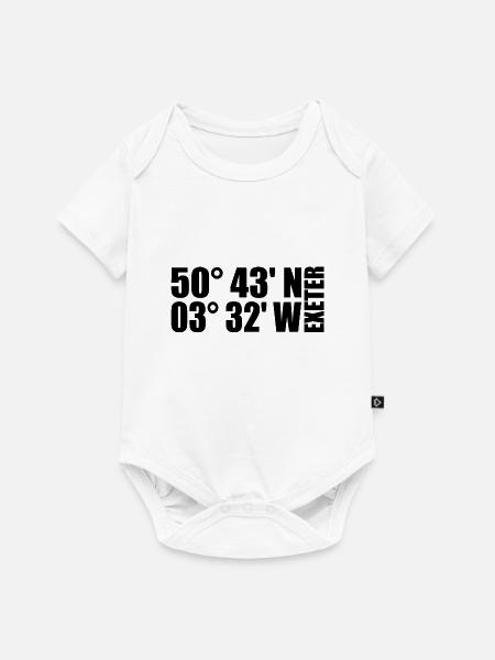 Exeter Koordinaten - Baby Premium Kurzarmbody - Weiß