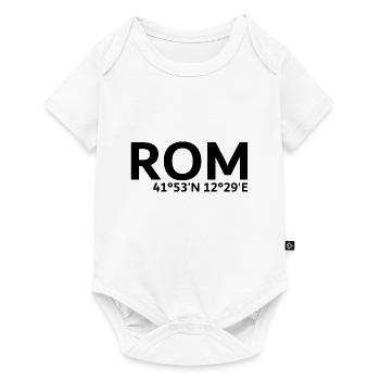 Rom Koordinaten - Baby Premium Kurzarmbody - Weiß - Vorne