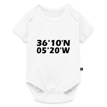 La Línea de la Concepción Koordinaten - Baby Premium Kurzarmbody - Weiß - Vorne