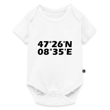 Kloten Koordinaten - Baby Premium Kurzarmbody - Weiß - Vorne