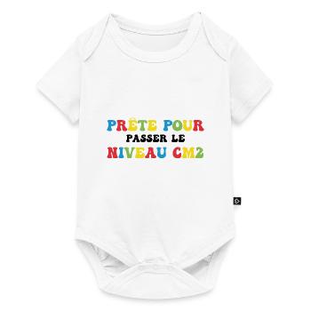 Prêt Pour Passer Niveau CM2 Rentrée Scolaire - Body à manches courtes Premium Bébé - blanc - Devant