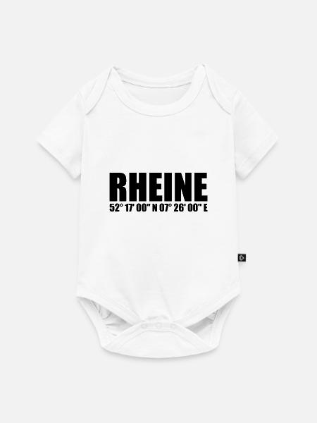 Rheine Koordinaten - Baby Premium Kurzarmbody - Weiß