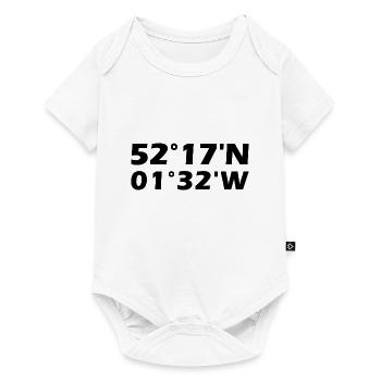 Leamington Spa Koordinaten - Baby Premium Kurzarmbody - Weiß - Vorne