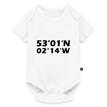 Newcastle-under-Lyme Koordinaten - Baby Premium Kurzarmbody - Weiß - Vorne