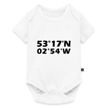 Ellesmere Port Koordinaten - Baby Premium Kurzarmbody - Weiß - Vorne