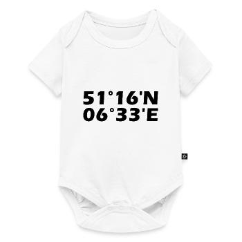 Willich Koordinaten - Baby Premium Kurzarmbody - Weiß - Vorne