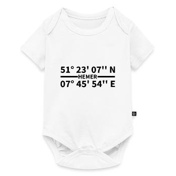 Hemer Koordinaten - Baby Premium Kurzarmbody - Weiß - Vorne