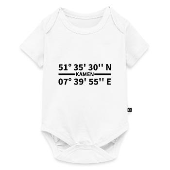 Kamen Koordinaten - Baby Premium Kurzarmbody - Weiß - Vorne