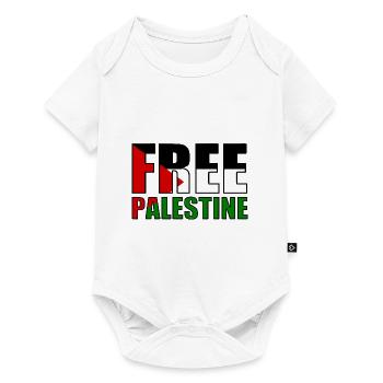 Free palestine - Body à manches courtes Premium Bébé - blanc - Devant
